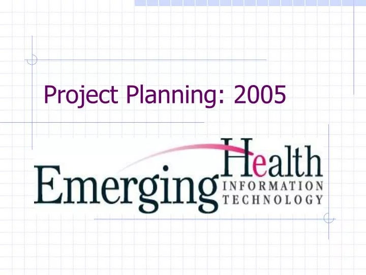 project planning 2005