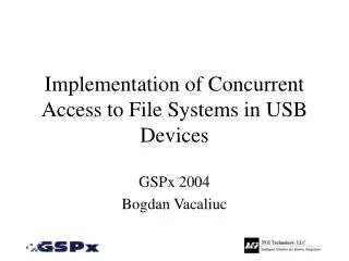 Implementation of Concurrent Access to File Systems in USB Devices