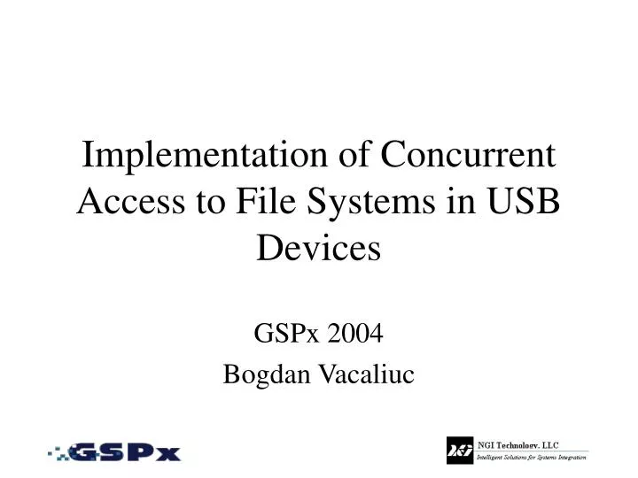 implementation of concurrent access to file systems in usb devices