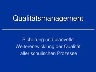 qualit tsmanagement