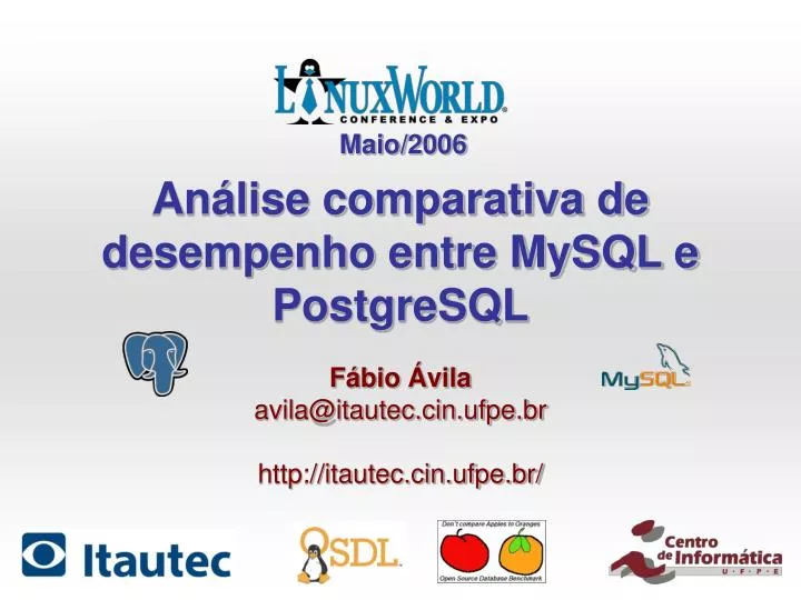 an lise comparativa de desempenho entre mysql e postgresql