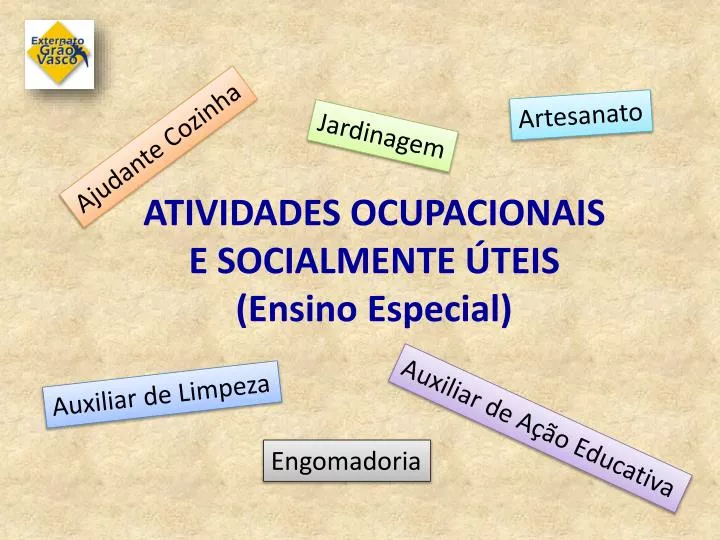 atividades ocupacionais e socialmente teis ensino especial