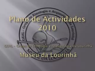 plano de actividades 2010