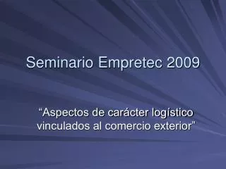 seminario empretec 2009