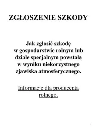 zg oszenie szkody