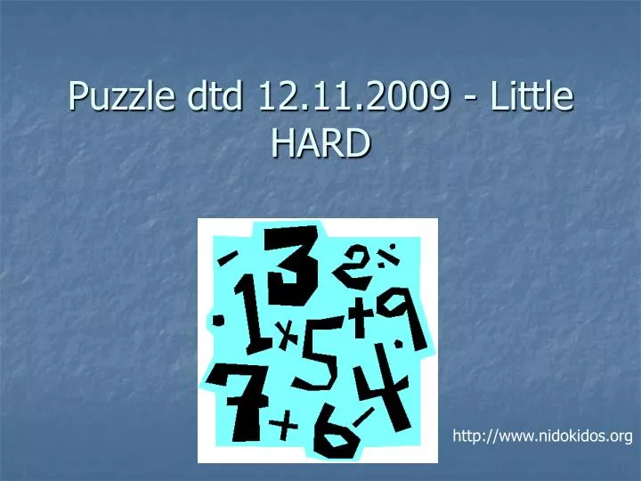 puzzle dtd 12 11 2009 little hard