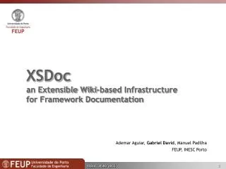 XSDoc an Extensible Wiki-based Infrastructure for Framework Documentation