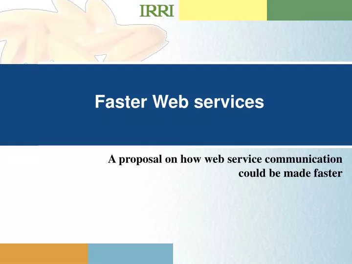 faster web services