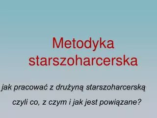 metodyka starszoharcerska