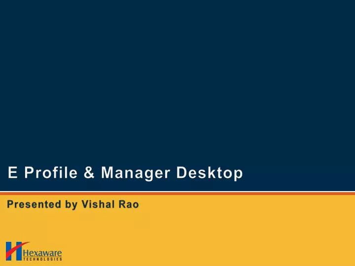 e profile manager desktop