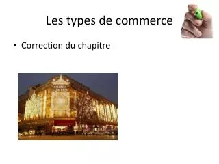 les types de commerce