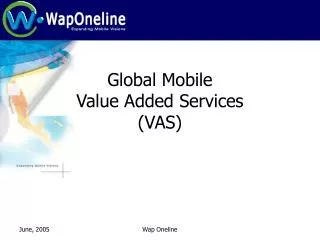 Global Mobile Value Added Services (VAS)