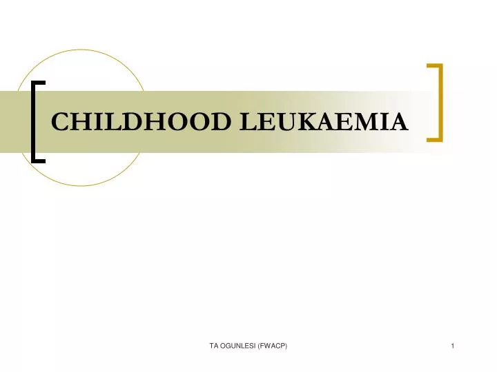 childhood leukaemia