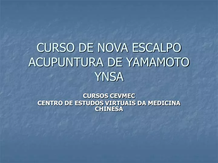 curso de nova escalpo acupuntura de yamamoto ynsa