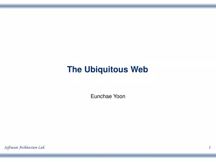 the ubiquitous web