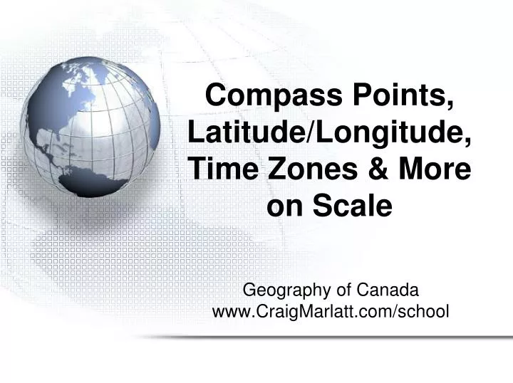 compass points latitude longitude time zones more on scale