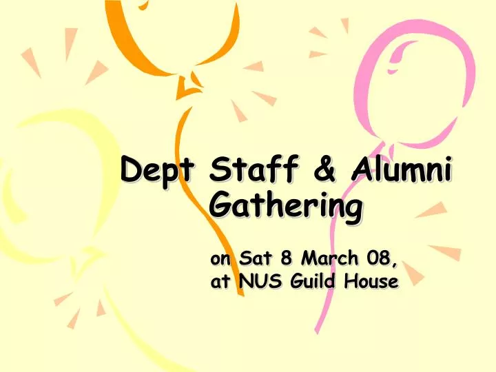 dept staff alumni gathering