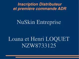 nuskin entreprise