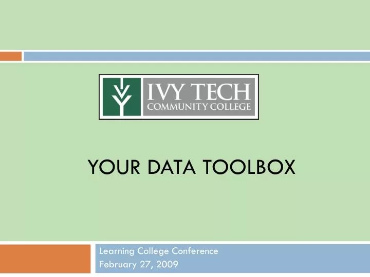 your data toolbox