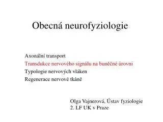 obecn neurofyziologie