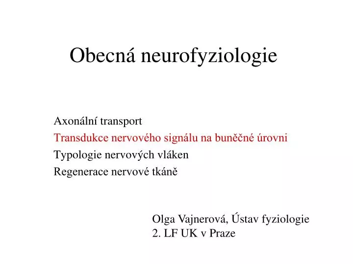 obecn neurofyziologie
