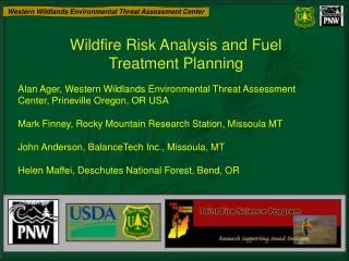 Wildfire Risk Analysis and Fuel Treatment Planning