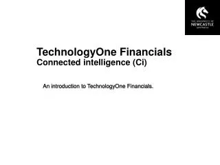 TechnologyOne Financials Connected intelligence (Ci)