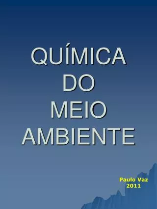 qu mica do meio ambiente