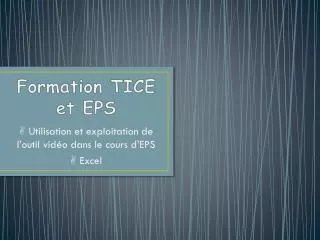 formation tice et eps