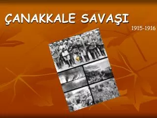 anakkale sava i