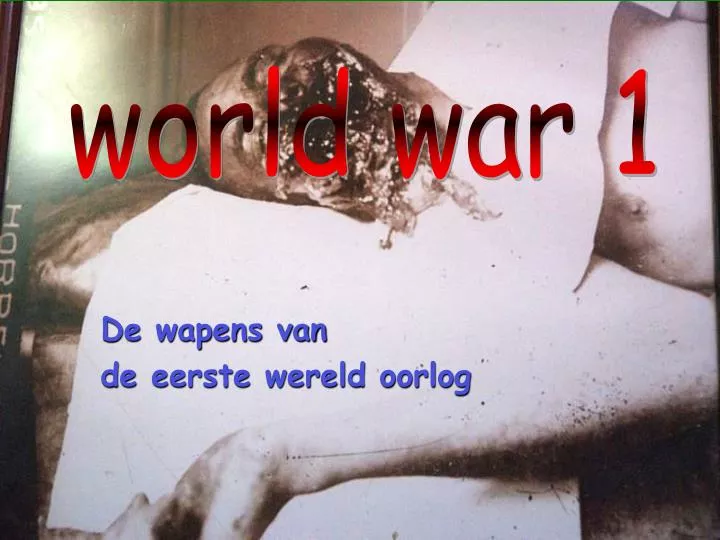 de wapens van de eerste wereld oorlog