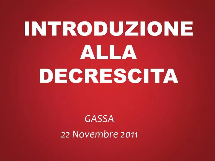 introduzione alla decrescita