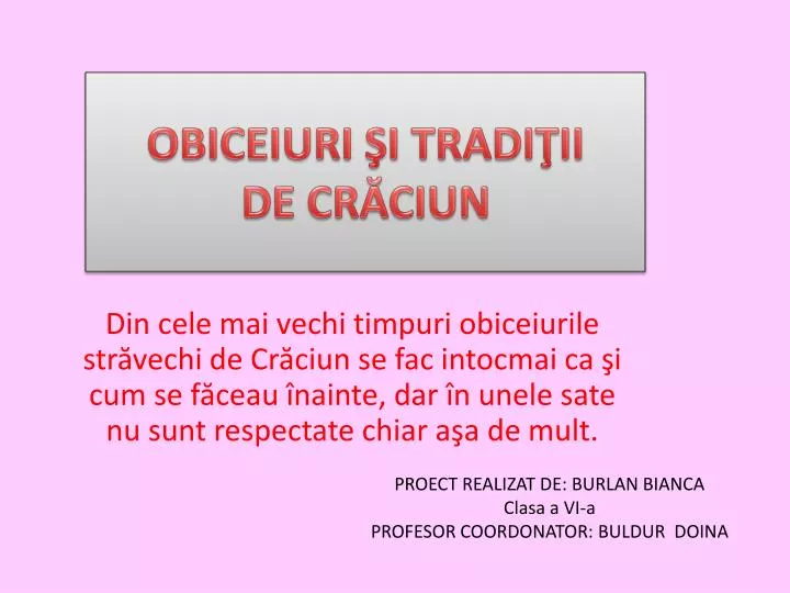 obiceiuri i trad i ii de cr ciun