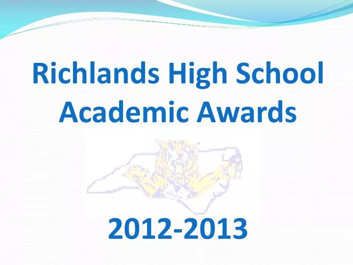 richlands high school academic awards 2012 2013