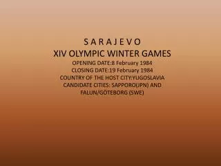 PRENESENO IZ KNJIGE: THE TREASURES OF THE OLYMPIC WINTER GAMES