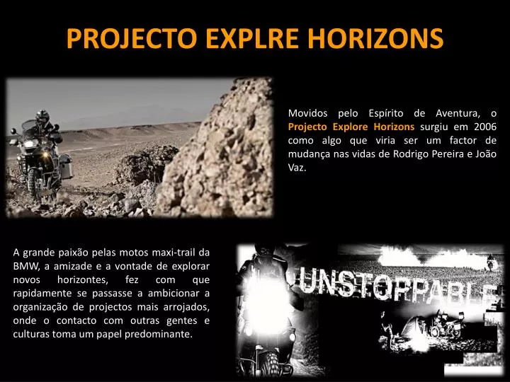 projecto explre horizons
