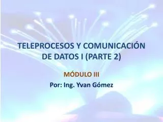 teleprocesos y comunicaci n de datos i parte 2