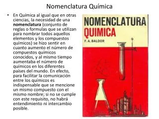 nomenclatura qu mica