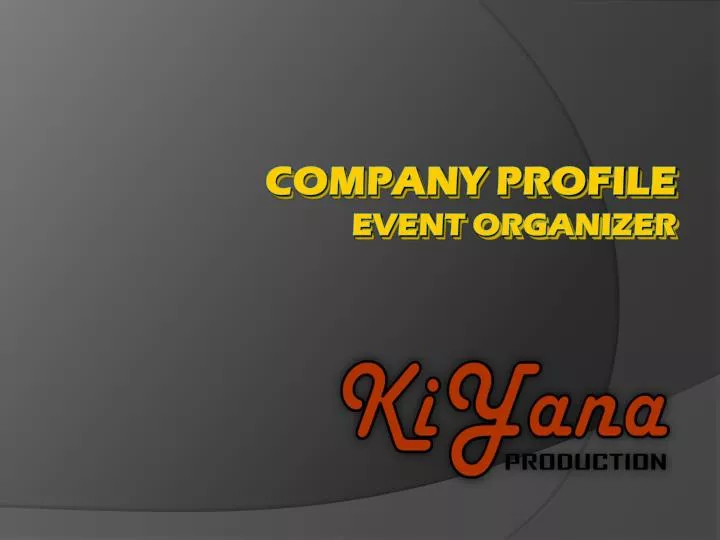 company profile event organizer