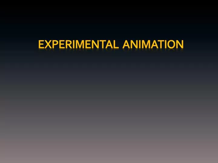 experimental animation
