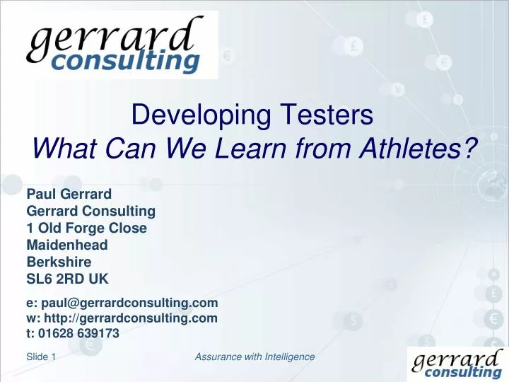 developing testers what can we learn from athletes