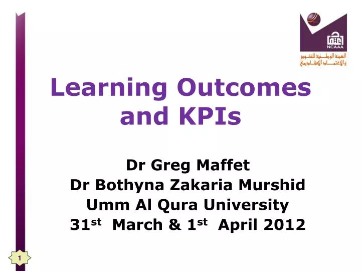 learning outcomes and kpis