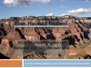 eine heimat finden