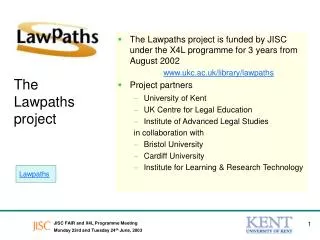 The Lawpaths project