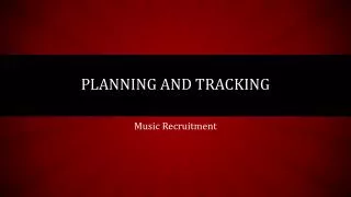 Planning and Tracking