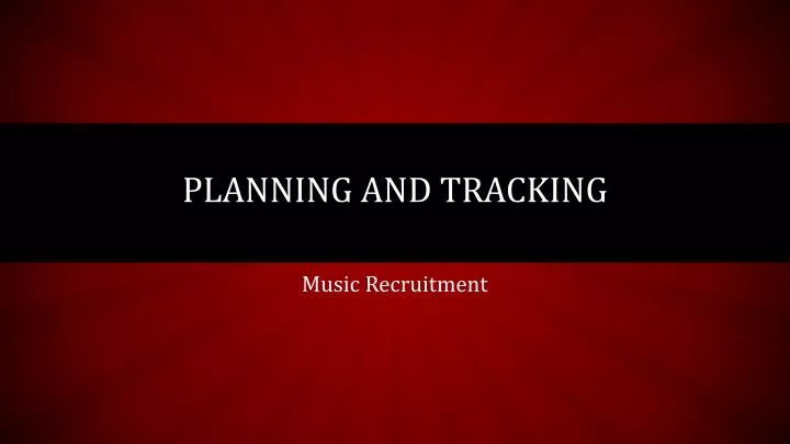 planning and tracking