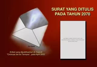 surat yang ditulis pada tahun 2070