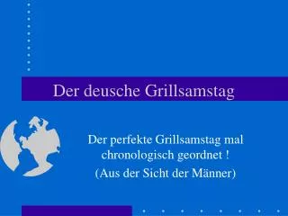der deusche grillsamstag