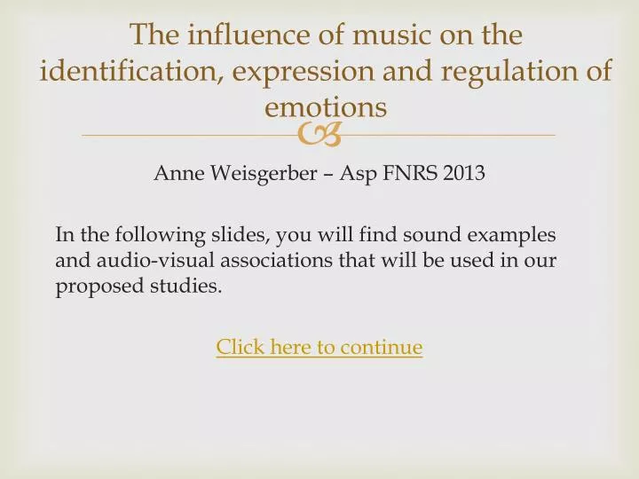 the influence of music on the identification expression and regulation of emotions