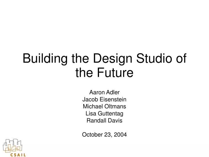 building the design studio of the future